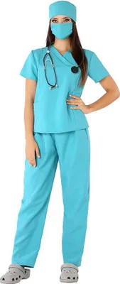 Produktbild von Atosa Chirurgenkostüm Blau XS-S Blau XS-S