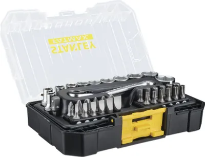 Productafbeelding van Koffer met gereedschapskist S - 1/4'' - set van 37 stuks - FatMax - STANLEY - FMMT19101-0