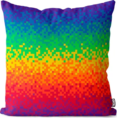 Produktbild von VOID Pixel Regenbogen Digital Kissenbezug Kissenhülle Sofakissen Kissen Deko Outdoor-Kissen Dekokissen