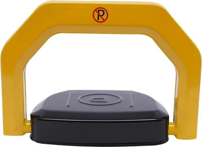 Produktbild von Funk-Parkplatzsperre - Fernbedienbares Parkschranken-Schloss - IP67 wasserdicht - 30 m Reichweite - 180° Antikollisionsschutz - Hochtemperatur-Stahl - Gelb
