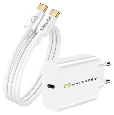 Obrázok produktu pre Mayaxess, 20 W napájací adaptér pre Magic 7 Pro + USB-C kábel 1 m, biely