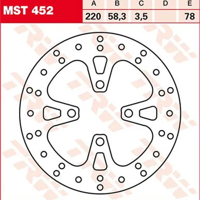 Produktbild von TRW Bremsscheibe Allround starr MST452 Vision NSC110 JF53