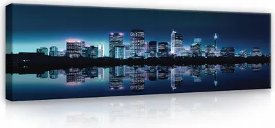 Produktbild von Leinwandbilder Stadt Nach New York 145x45 cm Modern Panorama XXL Canvas Bilder Leinwandbild Leinwand Bilder Schlafzimmer Wohnzimmer Wandbilder Kunstdruck Wand Bild auf Leinwand Aufhängefertig