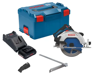 Image de Scie circulaire sans fil Bosch GKS 18V-68-2 18 V 190 mm sans balais + 1 batterie ProCORE 4,0 Ah + chargeur + L-Boxx