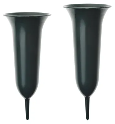 Immagine prodotto di Vasi a innesto decorazione cimitero tomba verde 12 e 13 cm