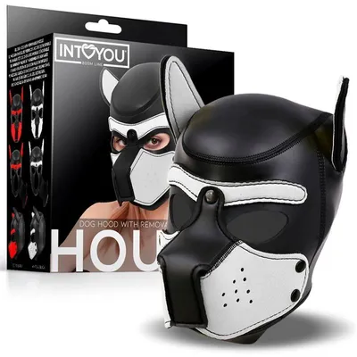 Immagine prodotto di Hound Maschera rimovibile per cani in neoprene, nero/bianco, taglia unica