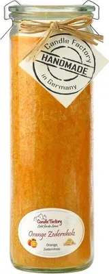 Produktbild von Orange Zedernholz - Big Jumbo Windlicht im Weckglas von Candle Factory