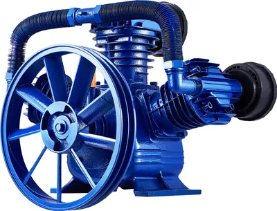 Obrázek produktu pro SucceBuy Hlava čerpadla vzduchového kompresoru, 10hp 17,5CFM @ 90psi, 3-válec mazaný olejem, dvoustupňová litina typu V, maximální tlak 185psi, náhrada hlavy pístového čerpadla