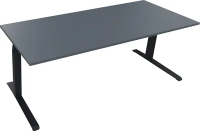 Produktbild von Sitz-/Stehtisch Kufe Doppels. Quad. B2000xT800xH645-1275 an/Lavagrau