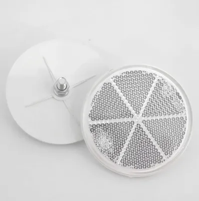 Produktbild von Runde Reflektoren, E- für Anhänger und Wohnwagen – Weiß – 80 mm – 2 Stück