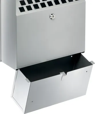 Image de DURABLE Cendrier mural METALL 4 litres argent métallisé