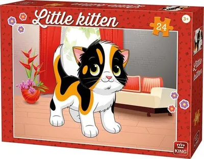 Image de King Puzzle pour enfants Little Kitten Junior Carton - 24 Stukjes