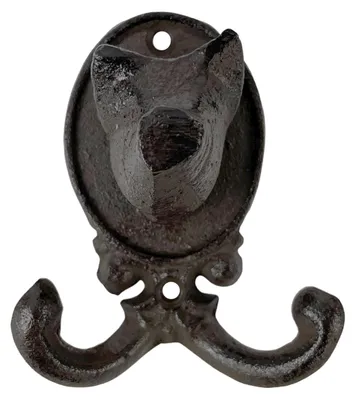 Gusseisen-Haken Schweinekopf, 9x4x10 cm, Wandmontage