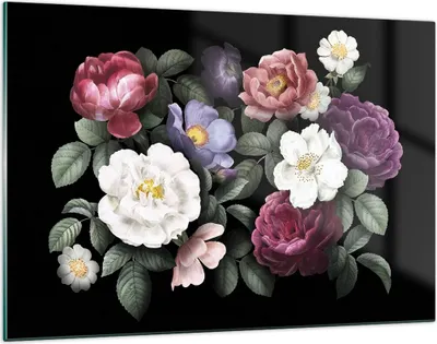 Produktbild von Bilder auf glas - Einteilig - Blumen Blumenstrauß Komposition - 120x80cm - Glasbilder - Wandbilder - Bilder - Wanddekoration aus Glas - Glas Bilder - Wandbild auf Glas - GAA120x80-5032