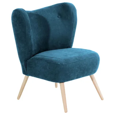 Produktbild von Max Winzer Sessel Sari - Velourstoff petrol - Maße: 70 x 69 x 86 cm