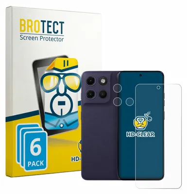Produktbild von 6x Für Motorola Moto G17 (Display+Kamera) Schutzfolie BROTECT Displayschutz Display Schutz Folie Klar Transparent