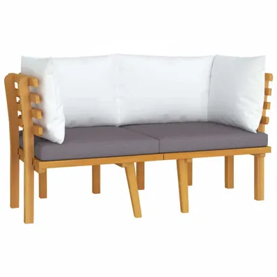 Produktbild von vidaXL 2-Sitzer-Gartensofa mit Kissen Massivholz Akazie