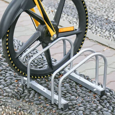 Produktbild von EINFEBEN Fahrradstände 2 Fahrraeder, Stahl Aufstellstaender Radstaender Fahrrad Bike Staender Metall Platzsparend