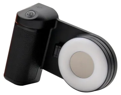 Produktbild von RealPower Selfie MagFree, Selfie-Licht, Schwarz, Weiß, Acrylnitril-Butadien-Styrol (ABS), Polyurethan (PU), Universal, LED, 120 mm