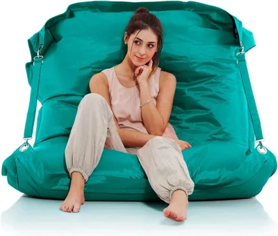 Produktbild von SMOOTHY Riesensitzsack XXL 450 L für Indoor & Outdoor | 145x145 cm Sitzsack mit Reißverschluss | 100% Nylon für Erwachsene & Kinder