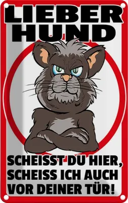 Produktbild von vianmo Blechschild 18x12 cm lieber Hund scheißt Du hier Tier Haustier