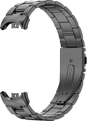 Image de INF Bracelet Métal Compatible Xiaomi Mi Band 8/9/10 - Acier Inoxydable Le noir