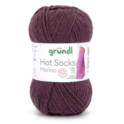 Produktbild von Gründl Hot Socks Merino 50 g/200 m 4-fädig uni 75 % Schurwolle(Merino) /25% Polyamid 24 braun