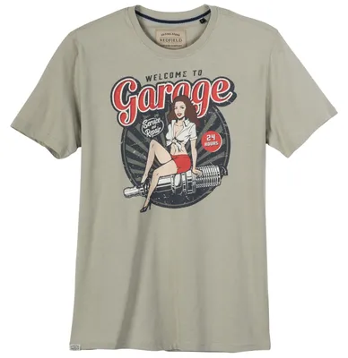 Produktbild von Redfield Übergrößen T-Shirt Retroprint steingrau