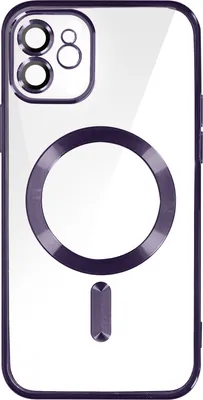 Produktbild von Avizar, MagSafe Silikonhülle mit Kameraschutz und Chromumrandung für Apple iPhone 12, Violett