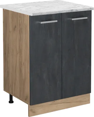 Immagine prodotto di Mobiletto base cucina Vicco R-Line Calce nera 60 cm PL Marmo, Model 47514