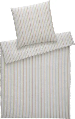 Produktbild von elegante Seersucker-Bettwäsche-Garnitur Paula Farbe Multi-Pastell Größe 135x200+80x80