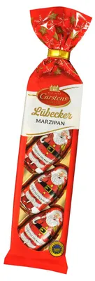 Produktbild von Carstens Lübecker Edelmarzipan Weihnachtsmänner 4x12,5g