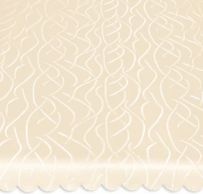 Produktbild von Tischdecke eckig 135x200 cm Struktur damast Streifen bügelfrei fleckenabweisend #1160 creme