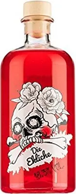 Produktbild von "Die Ekliche" Himbeer Joghurt Likör 500ml in der Apotekerflasche