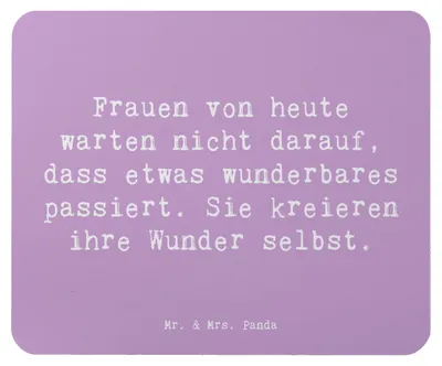 Produktbild von Mr. & Mrs. Panda Mauspad Spruch Hoffnung schaffen - Lavendeltraum - Geschenk, sie kreieren ihre Wunder selbst, Mut, Motivation, Zitat, computer, mousematte, Zuversicht