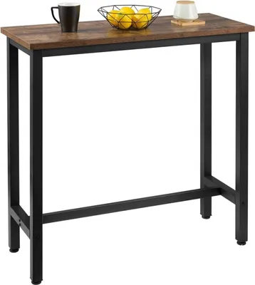 Produktbild von Happyment Bartisch Servio – Industrial – Rechteckig – Holz & Metall – 100x40x100cm – Stehtisch für Küche & Bar