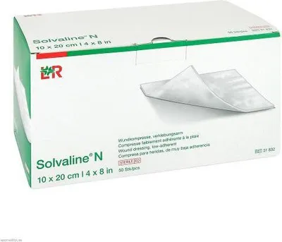 Produktbild von Solvaline N Kompressen 10x20 cm steril 50 St