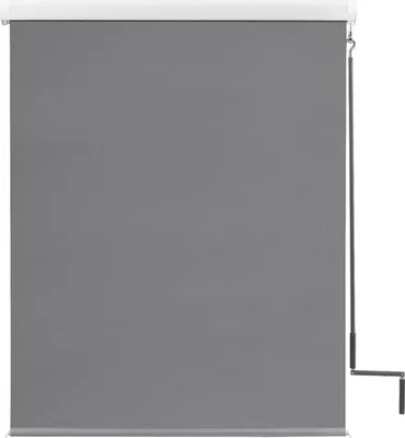 Image de Store à manivelle - Gris foncé - Occultant - 100 x 240 cm - Style Luxaflex