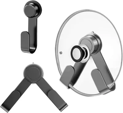 Imagen del producto de Soporte para tapas con ventosa, ajustable, con 5 niveles, giratorio, para la cocina