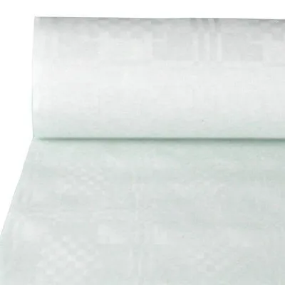 Produktbild von Papiertischtuch mit Damastprägung 100 m x 1 m weiss