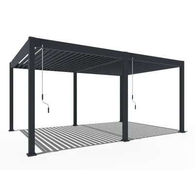 Immagine prodotto di Pergola Weide Deluxe interamente in alluminio, 3,6x5,3 m, con tetto a lamelle, autoportante, antracite