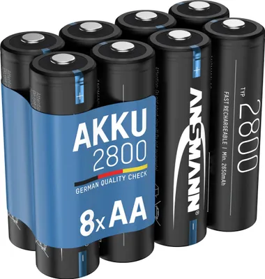 Produktbild von ANSMANN Akku Mignon AA, min. 2650 mAh 1,2V, 8 Stück, hohe Kapazität
