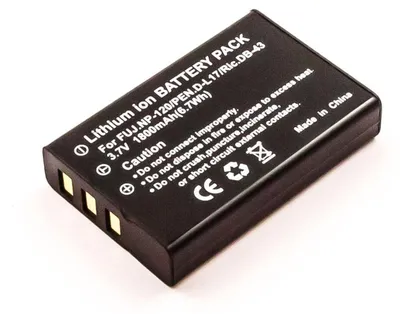 Produktbild von Akku für Fuji FinePix M603 Li-Ion 3,7 Volt 1600 mAh schwarz.
