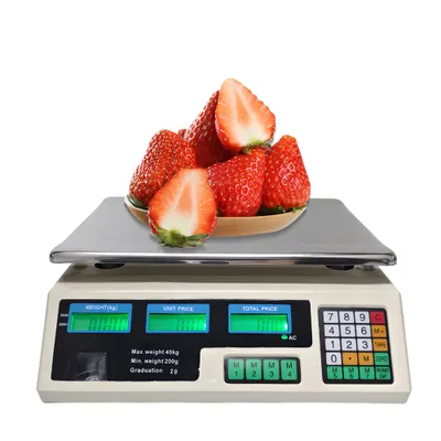 Produktbild von Elektronische Preiswaage mit LCD, Digital Küchenwaage, Lebensmittel-Delikat-Waage, Gewichtswaage, für Gewerbliche Lebensmittel und Fleisch