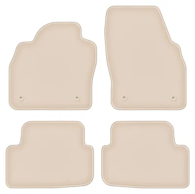 Produktbild von DURBAN Beige Velours-Fußmatten-Set für Audi A1 II (GB) Schrägheck (2018-)