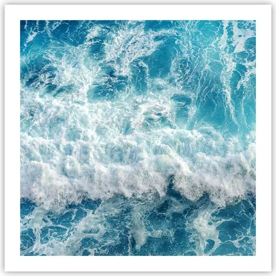 Produktbild von Poster - Poster ohne Rahmen - Meer Welle Ozean - 60x60 cm - Wand Bild - Wanddeko - Wandbilder - Kunstposter - Wandposter - Bilder - Kunstdruck - Wanddekoration - Wandbild - P2XAC60x60-4067