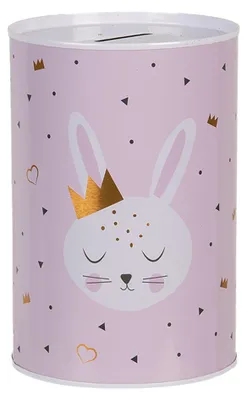 Image de Clayre & Eef Tirelires Ø 10x15 cm Lapin rose en métal