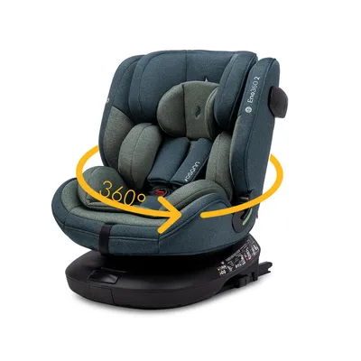 Produktbild von Osann Eno360 2, Kindersitz 360 drehbar mit Isofix 40-150 cm, Reboarder mit Isofix und Top-Tether – Universe Green
