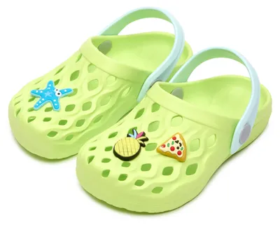 Produktbild von Ladeheid Clogs Kinder Schuhe für Mädchen und Jungen leichte Gartenclogs Gartenschuhe Kinder LA-CA-15 (Pistazien, 32/33 EU)
