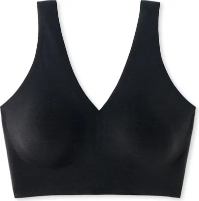 Immagine prodotto di Bustier da donna SCHIESSER - Invisible Soft, con imbottiture, scollo a V, microfibra nera S
